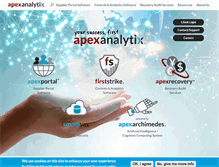 Tablet Screenshot of apexanalytix.com